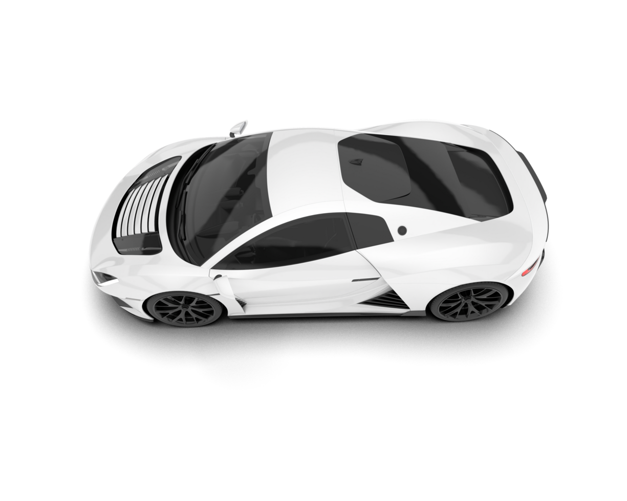 White SUV on transparent background. 3d rendering - illustration png
