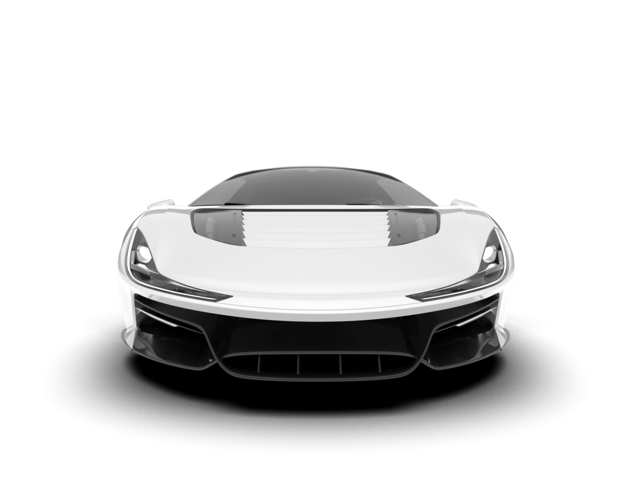White SUV on transparent background. 3d rendering - illustration png