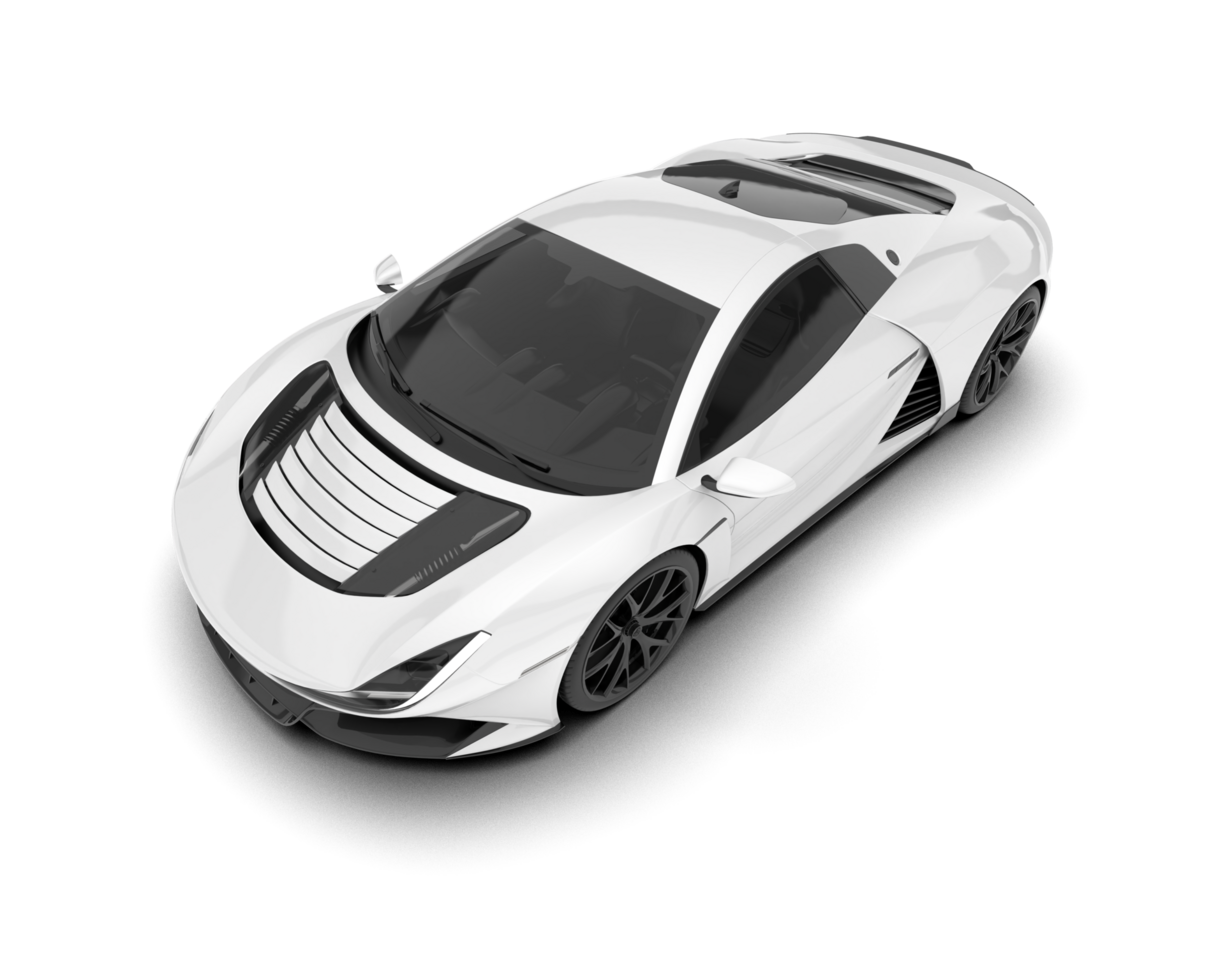 White SUV on transparent background. 3d rendering - illustration png