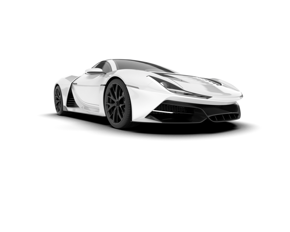 White SUV on transparent background. 3d rendering - illustration png