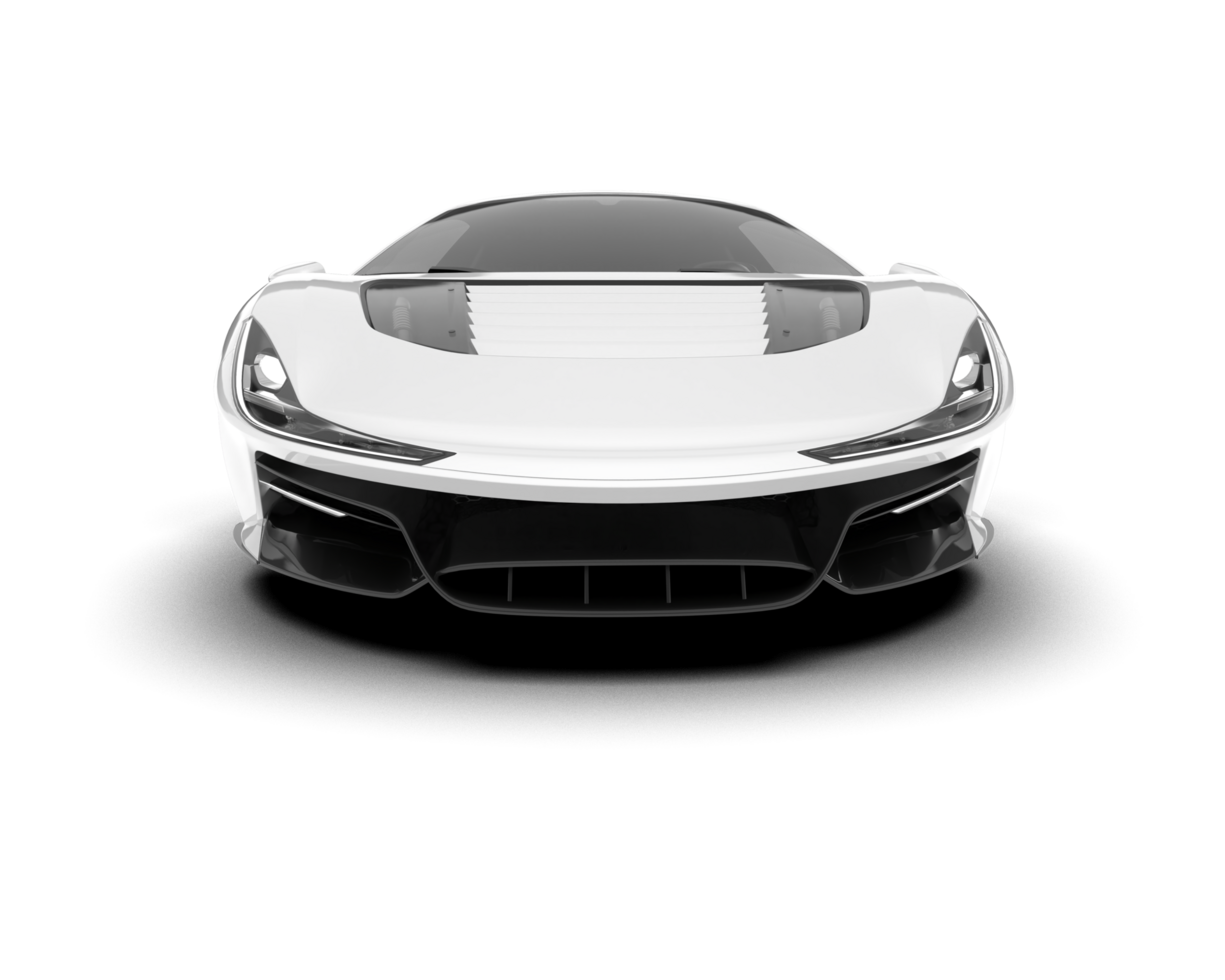 White SUV on transparent background. 3d rendering - illustration png