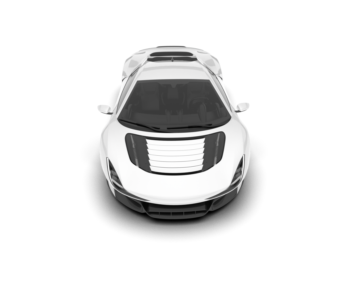 White SUV on transparent background. 3d rendering - illustration png
