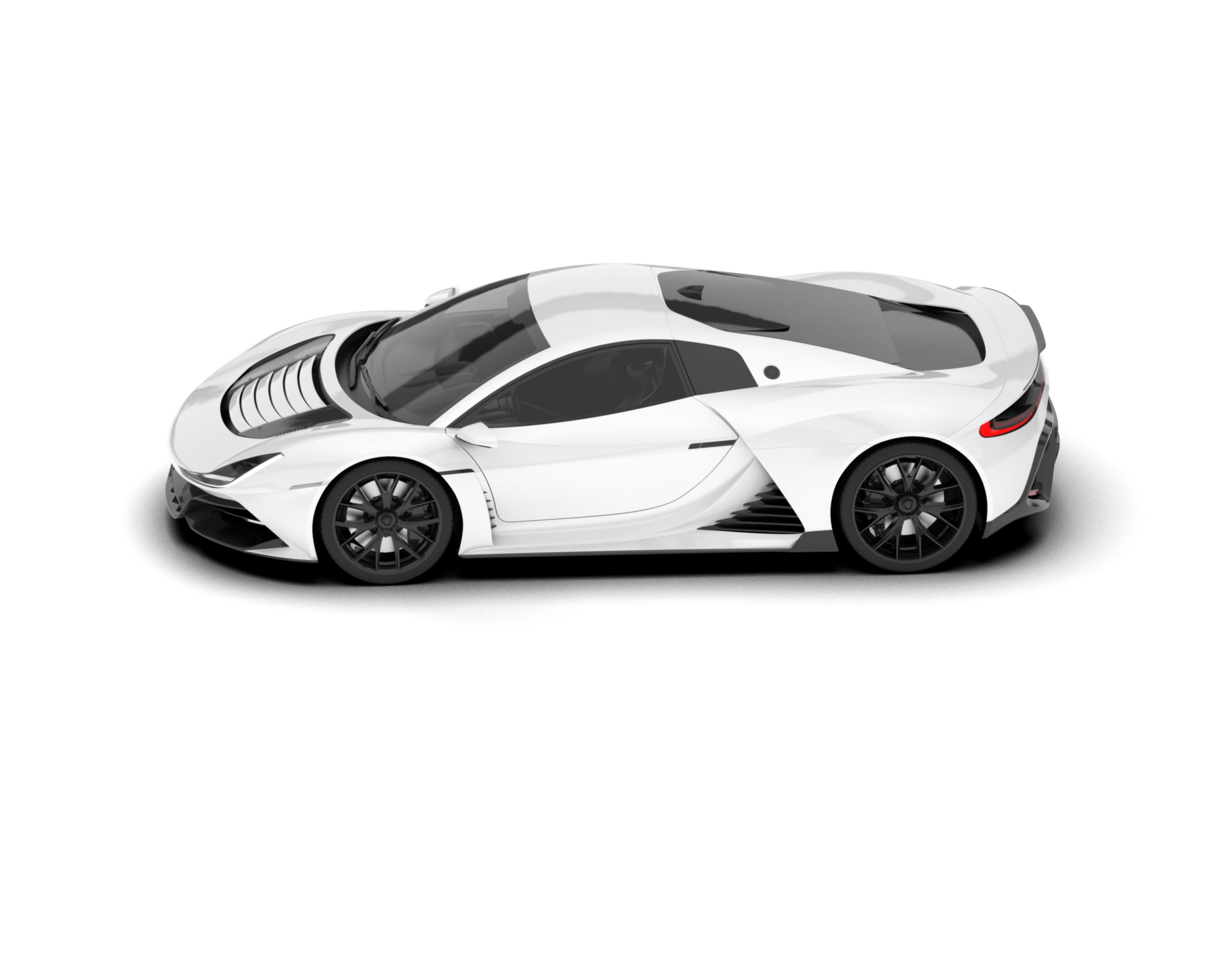 White SUV on transparent background. 3d rendering - illustration png