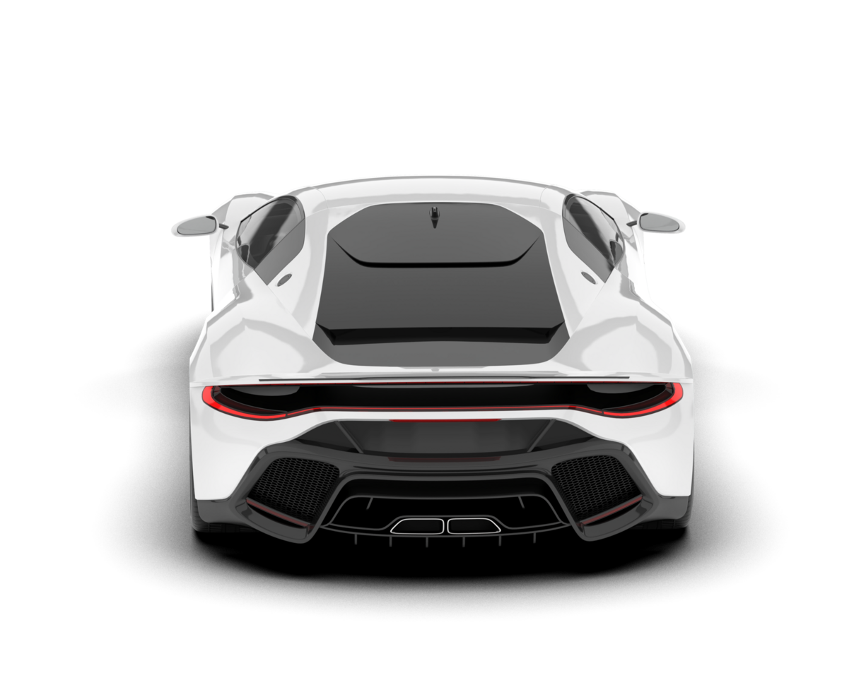 White SUV on transparent background. 3d rendering - illustration png