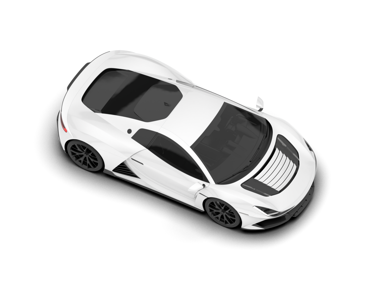White SUV on transparent background. 3d rendering - illustration png