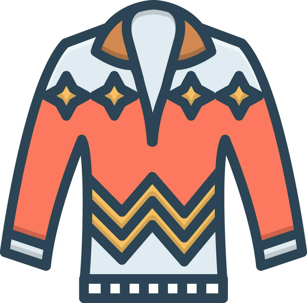 color icon for sweater vector