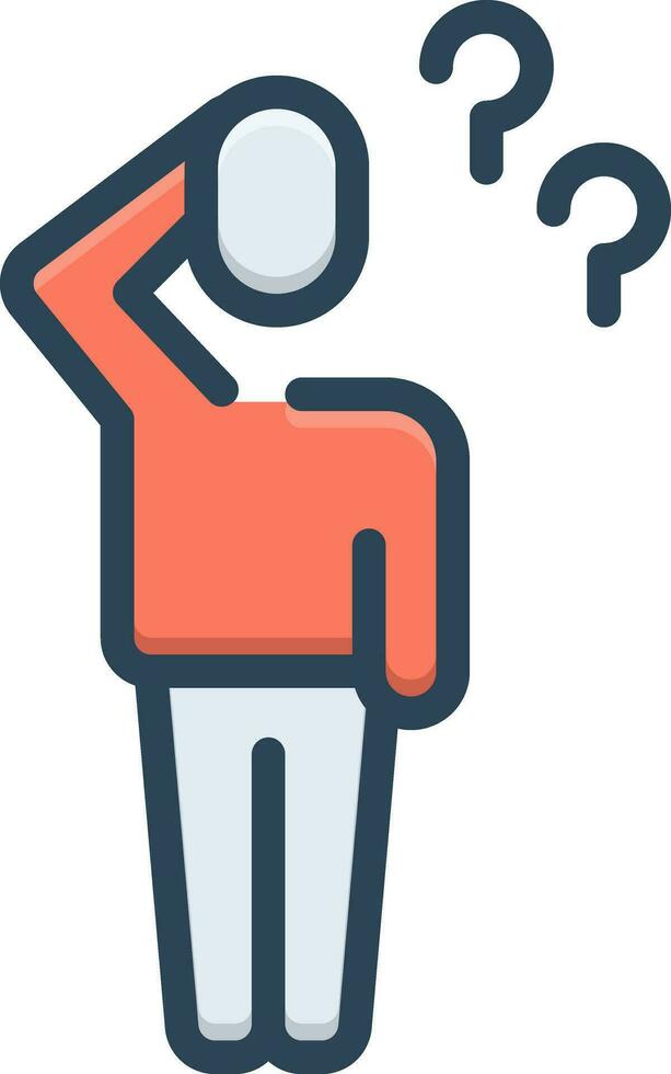 color icon for forgot vector