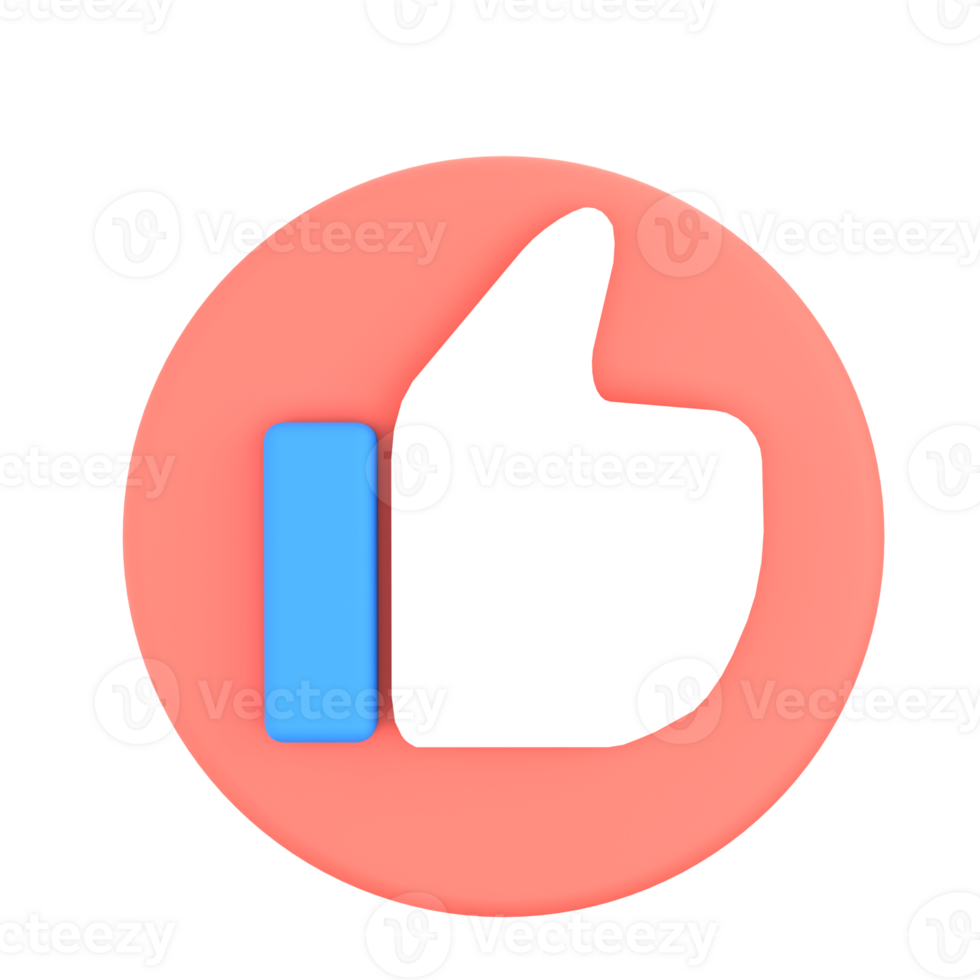 3D Icon like badge E Commerce png