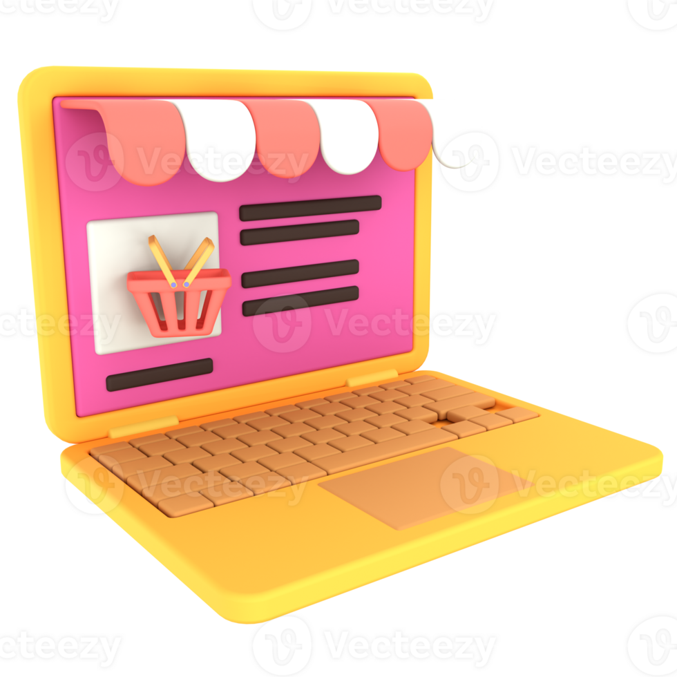 3D Icon desktop product display E Commerce png