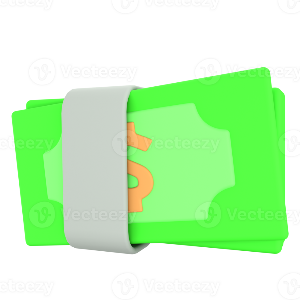 3D Icon bundle of money E Commerce png