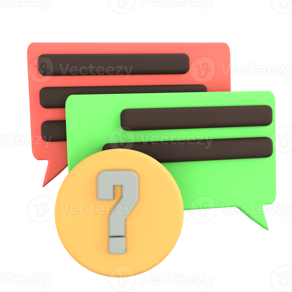 3D Icon Frequently Asked Questions E Commerce png