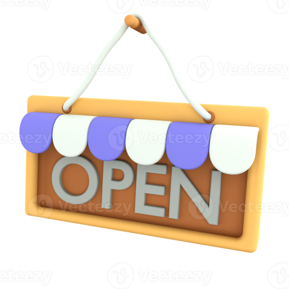 3D Icon open board E Commerce png