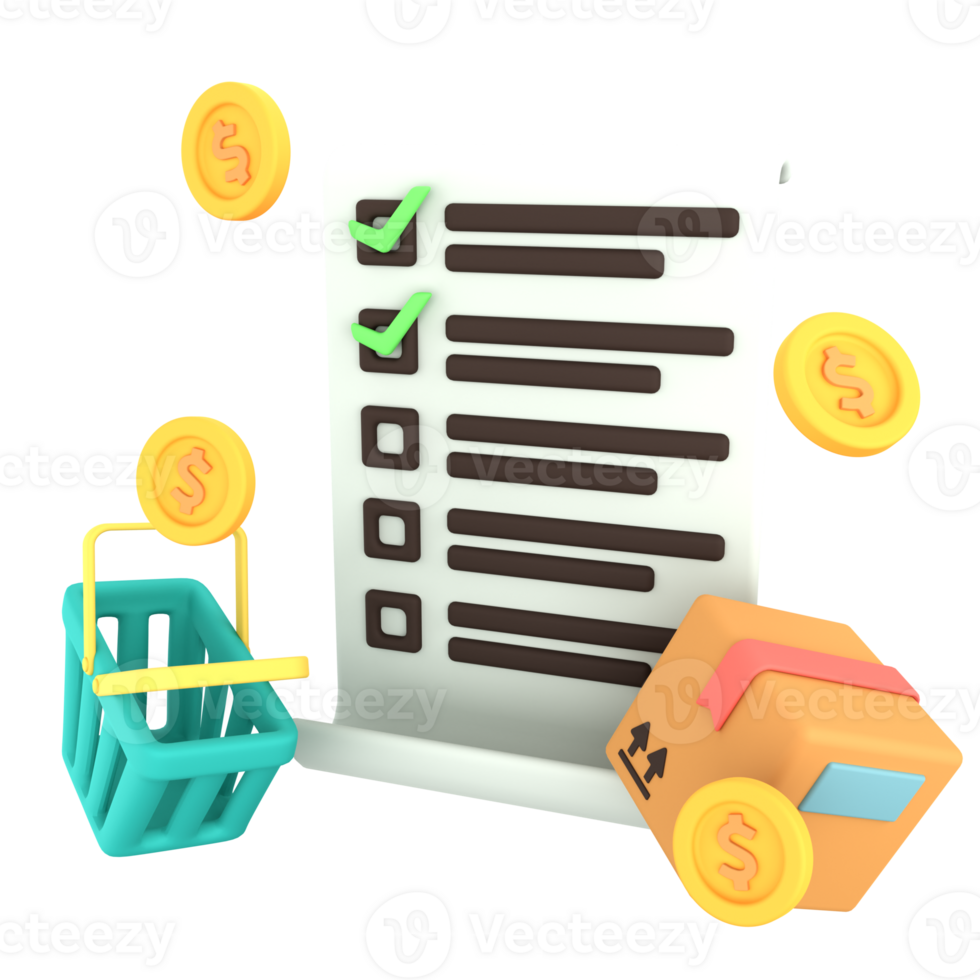 3D Icon wishlist E Commerce png