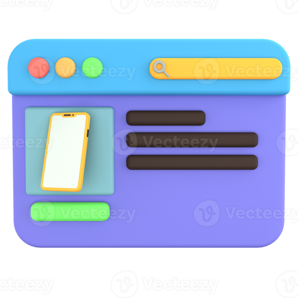 3D Icon shopping website UI E Commerce png