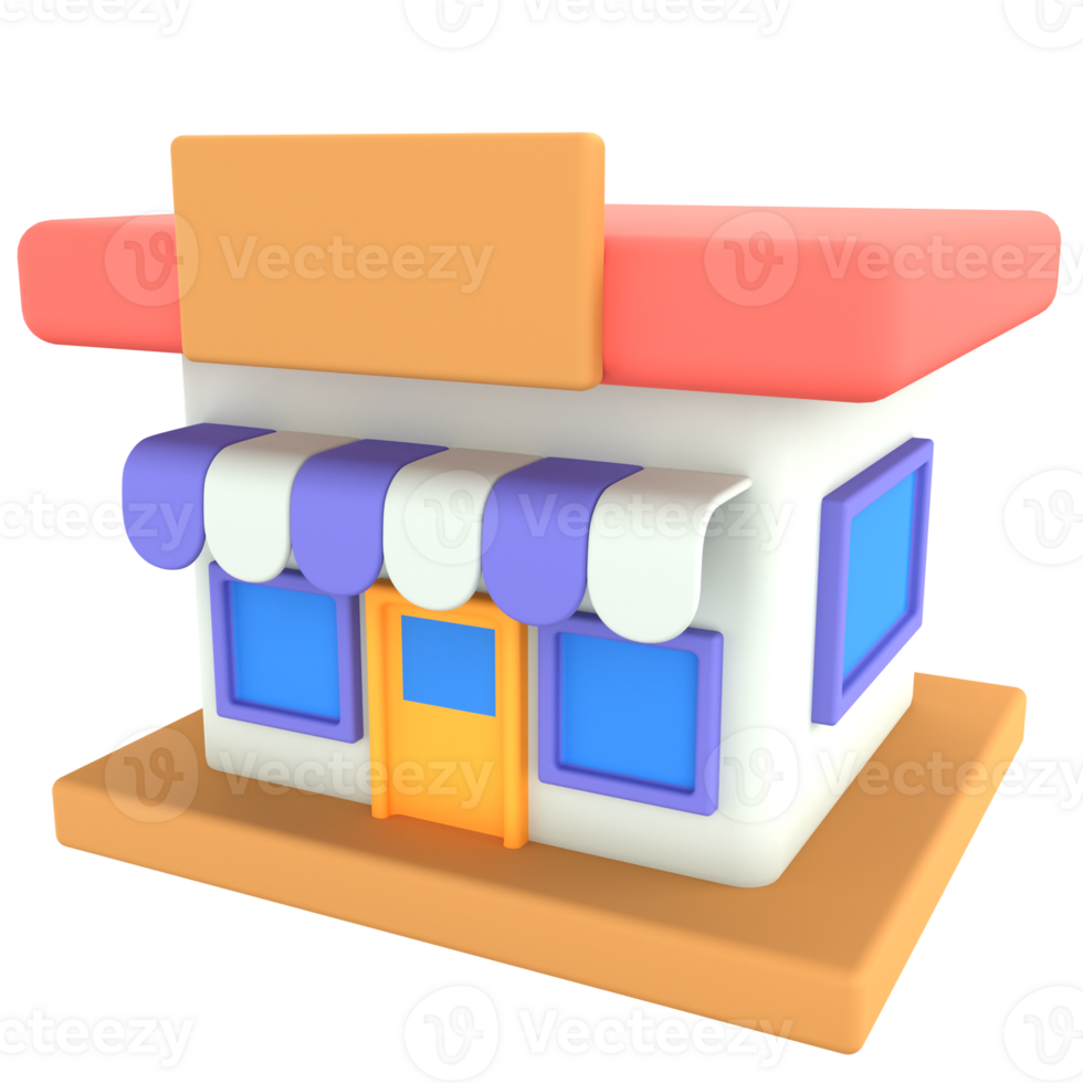 3D Icon E Commerce store png