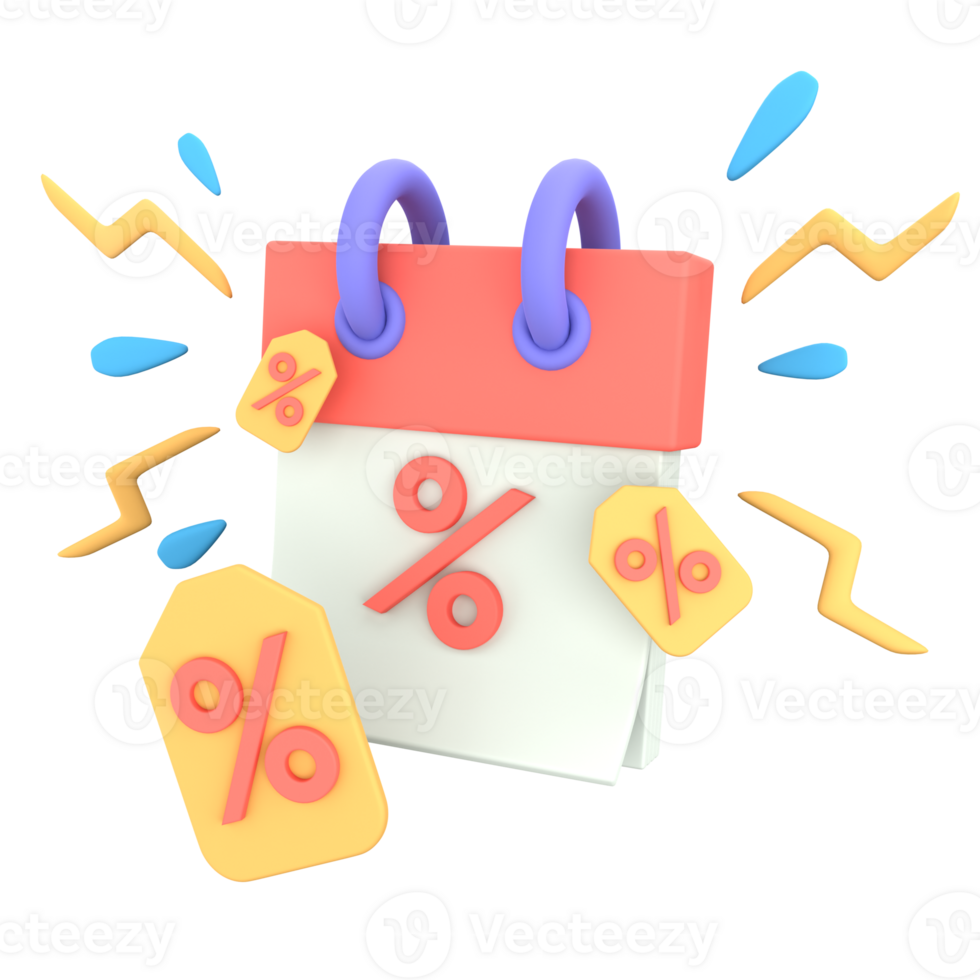 3D Icon E Commerce calendar png