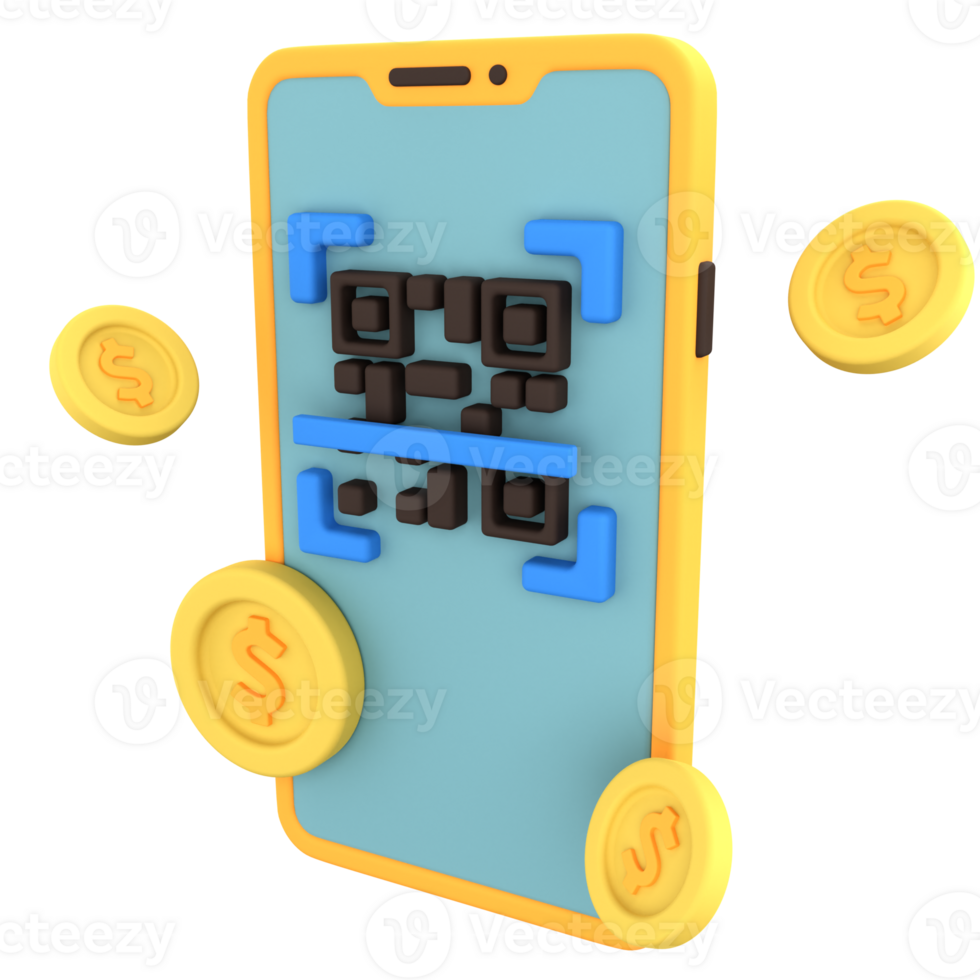 3D Icon E Commerce barcode payment png