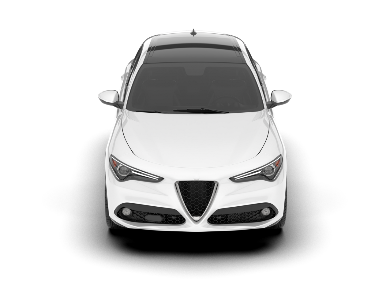 White SUV on transparent background. 3d rendering - illustration png