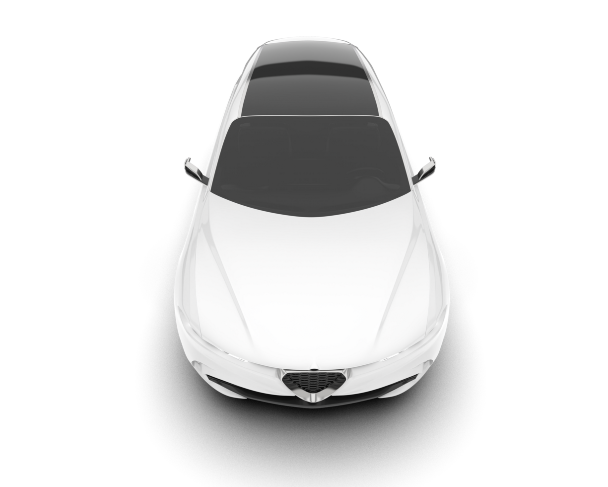 White SUV on transparent background. 3d rendering - illustration png