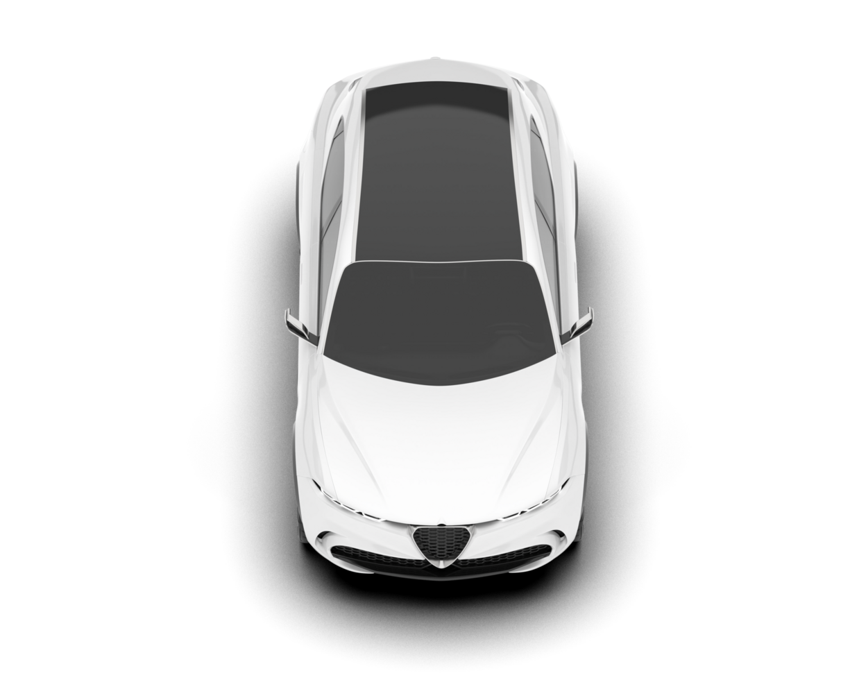 White SUV on transparent background. 3d rendering - illustration png