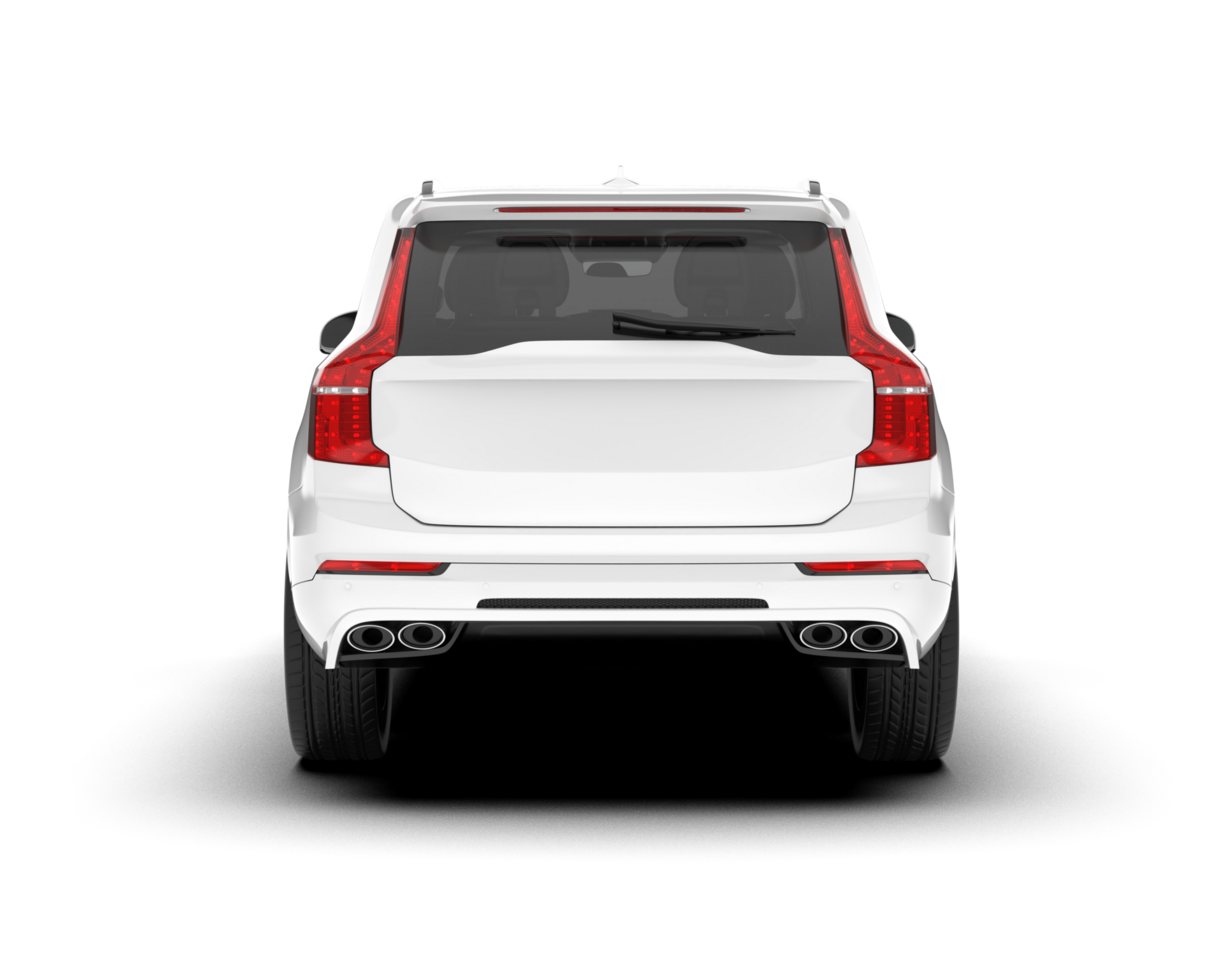 White SUV on transparent background. 3d rendering - illustration png