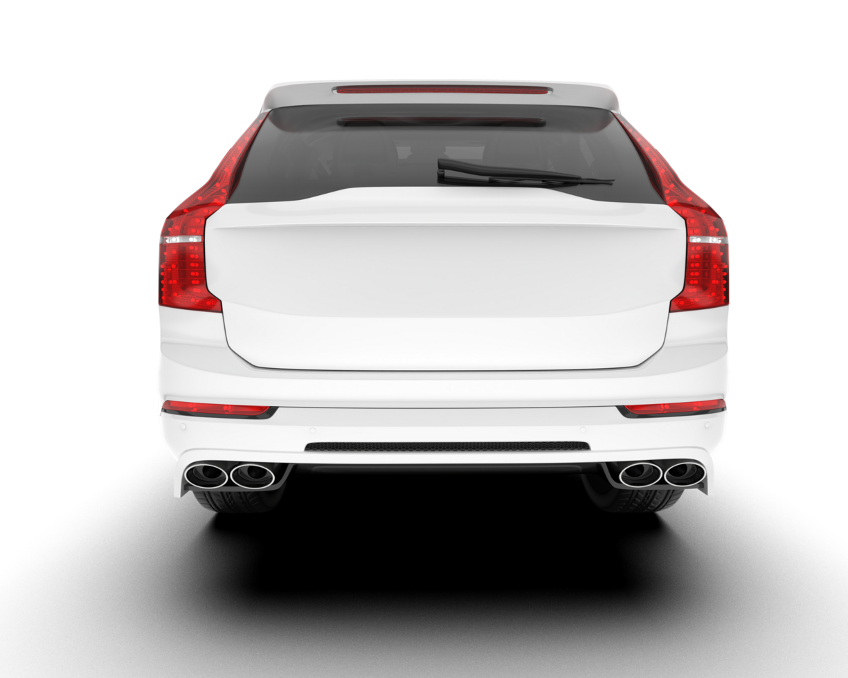 White SUV on transparent background. 3d rendering - illustration png