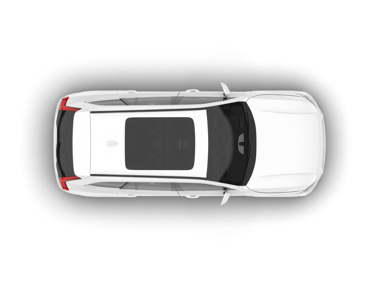 White SUV on transparent background. 3d rendering - illustration png