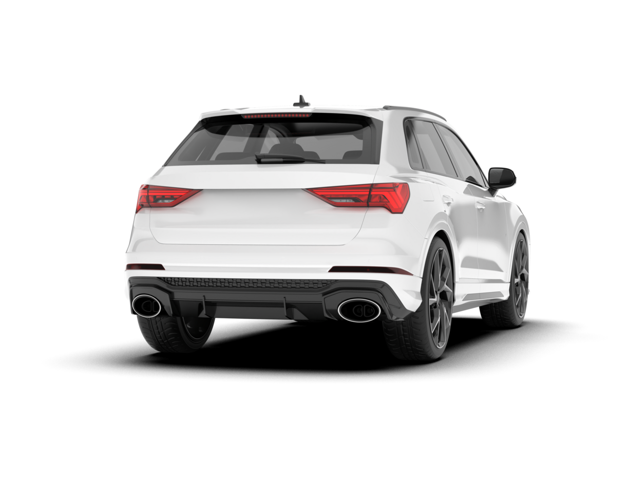 White SUV on transparent background. 3d rendering - illustration png