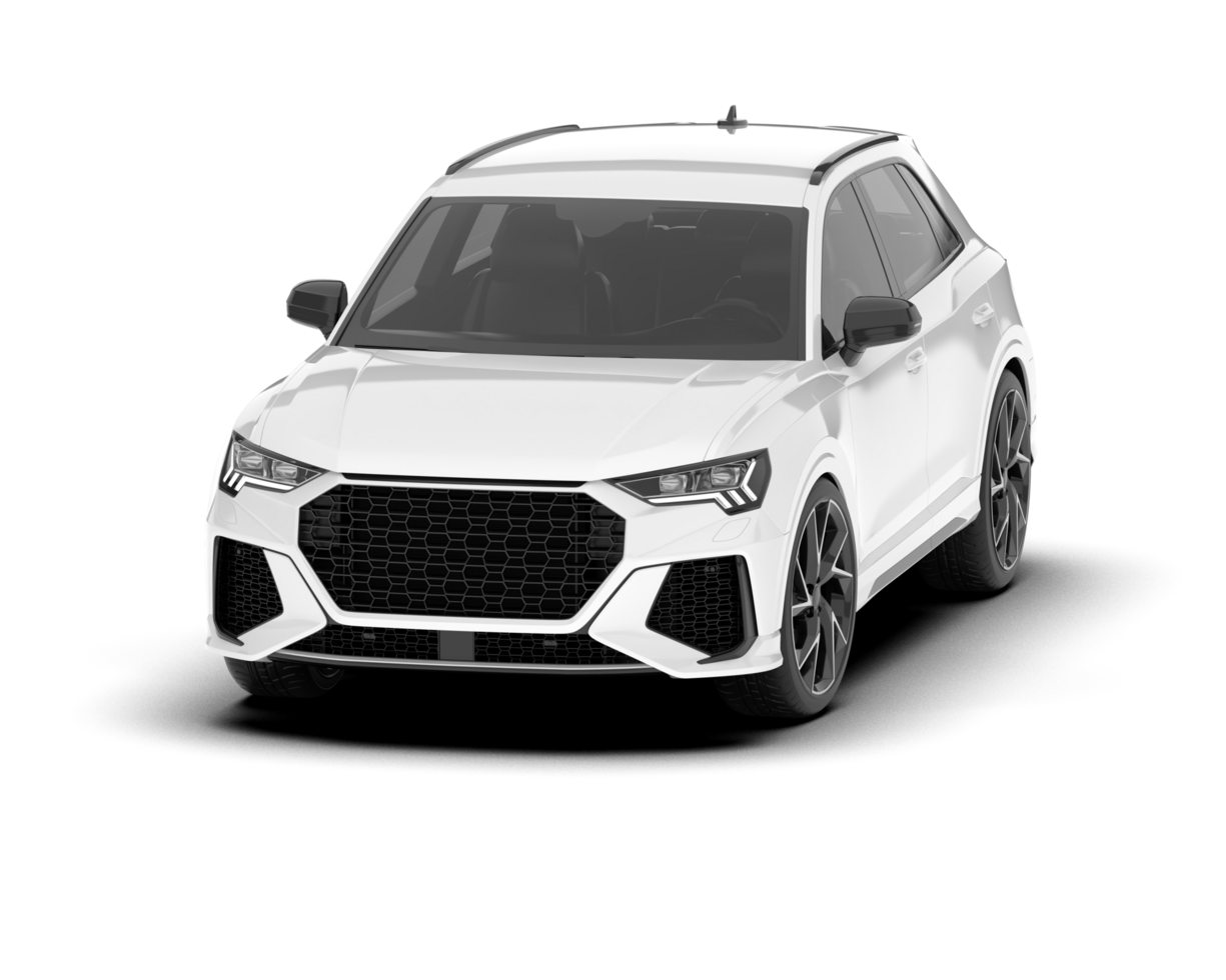 White SUV on transparent background. 3d rendering - illustration png