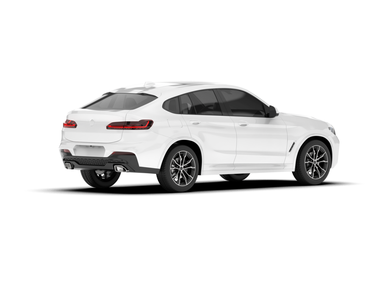 White SUV on transparent background. 3d rendering - illustration png