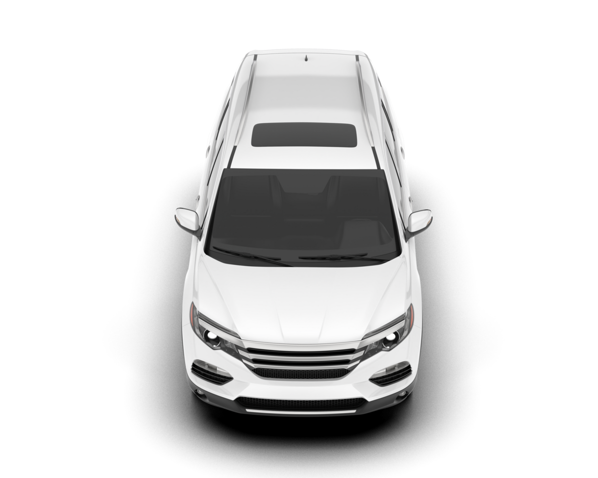 Weiß suv auf transparent Hintergrund. 3d Rendern - - Illustration png