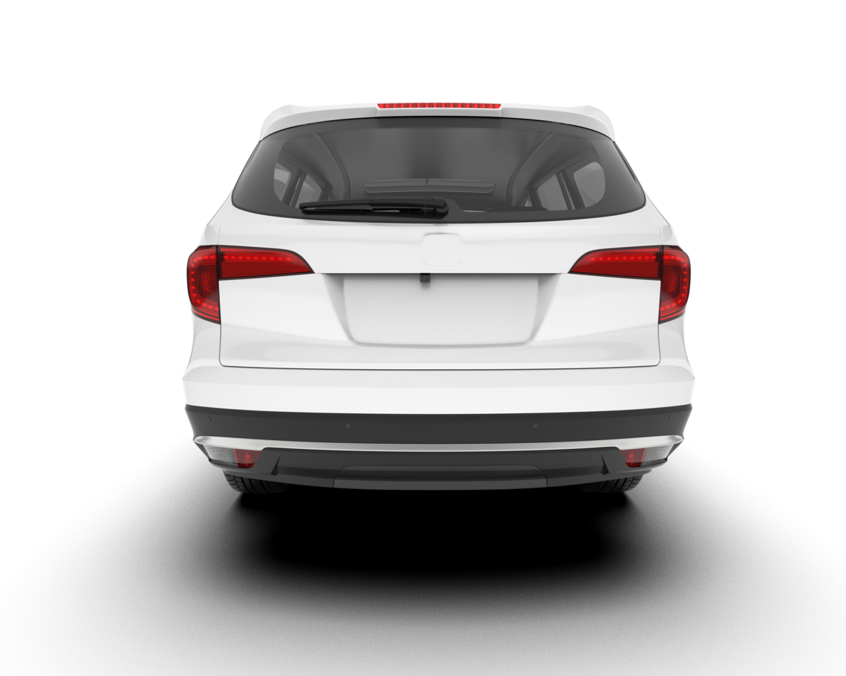White SUV on transparent background. 3d rendering - illustration png