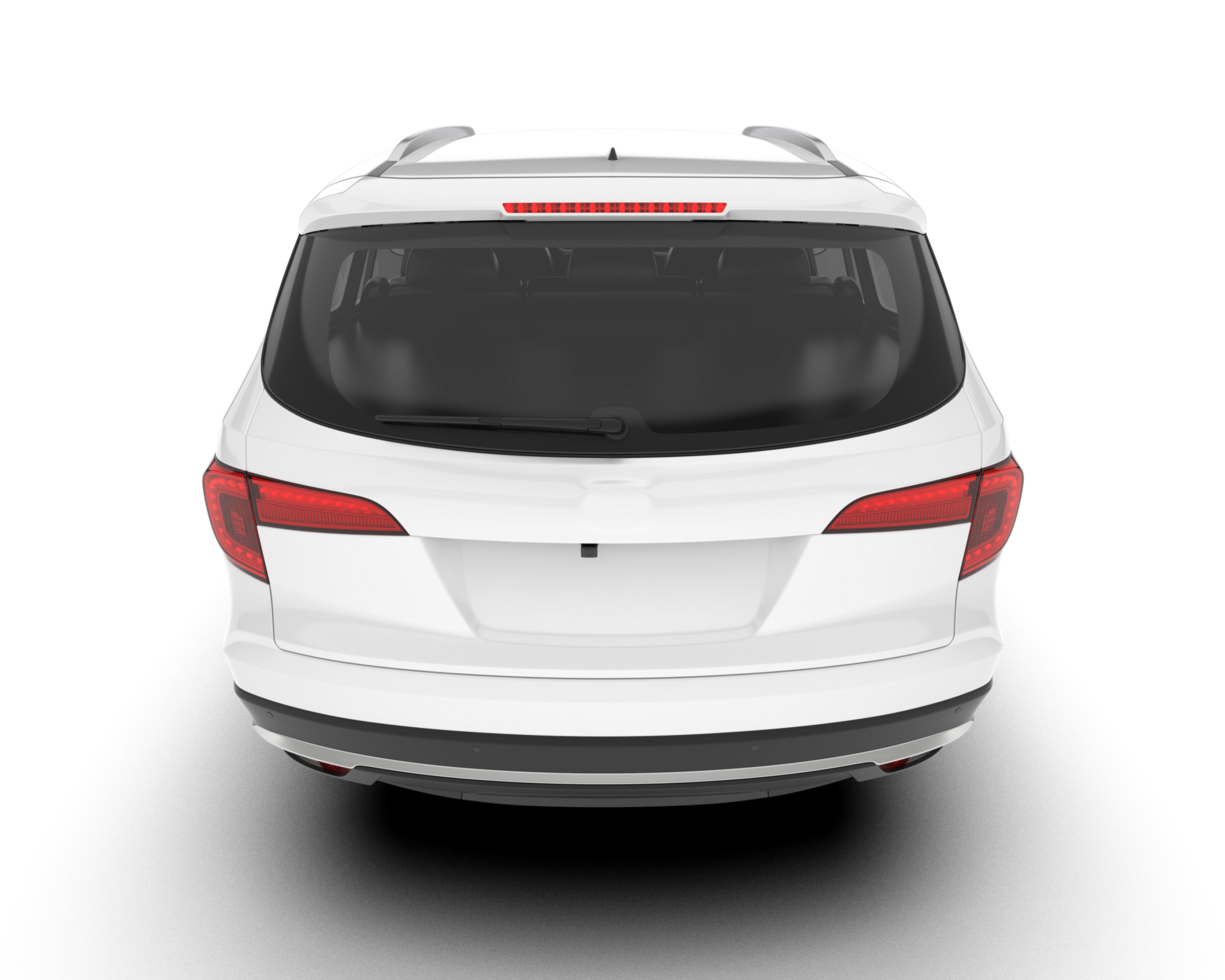 White SUV on transparent background. 3d rendering - illustration png