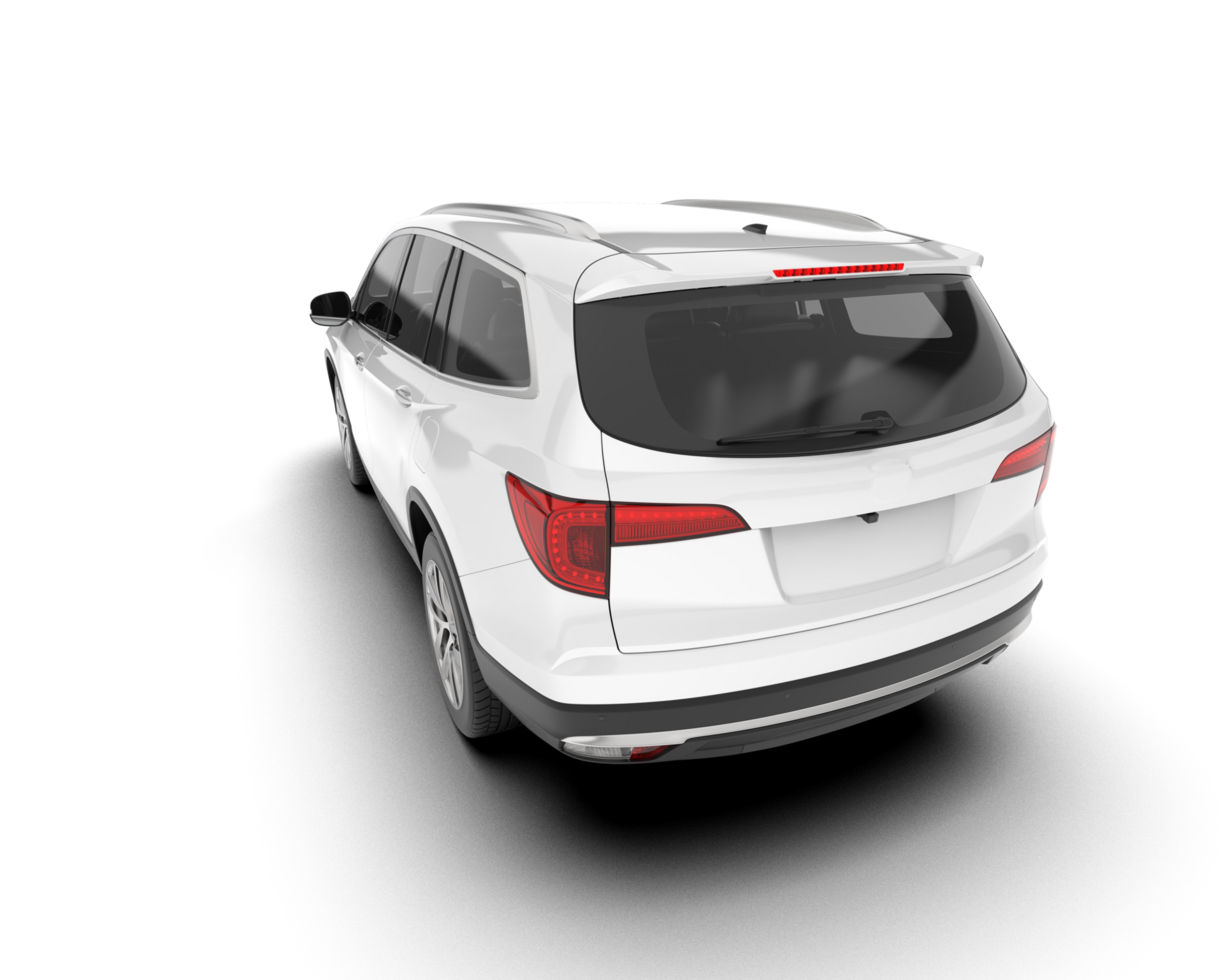 blanco suv en transparente antecedentes. 3d representación - ilustración png