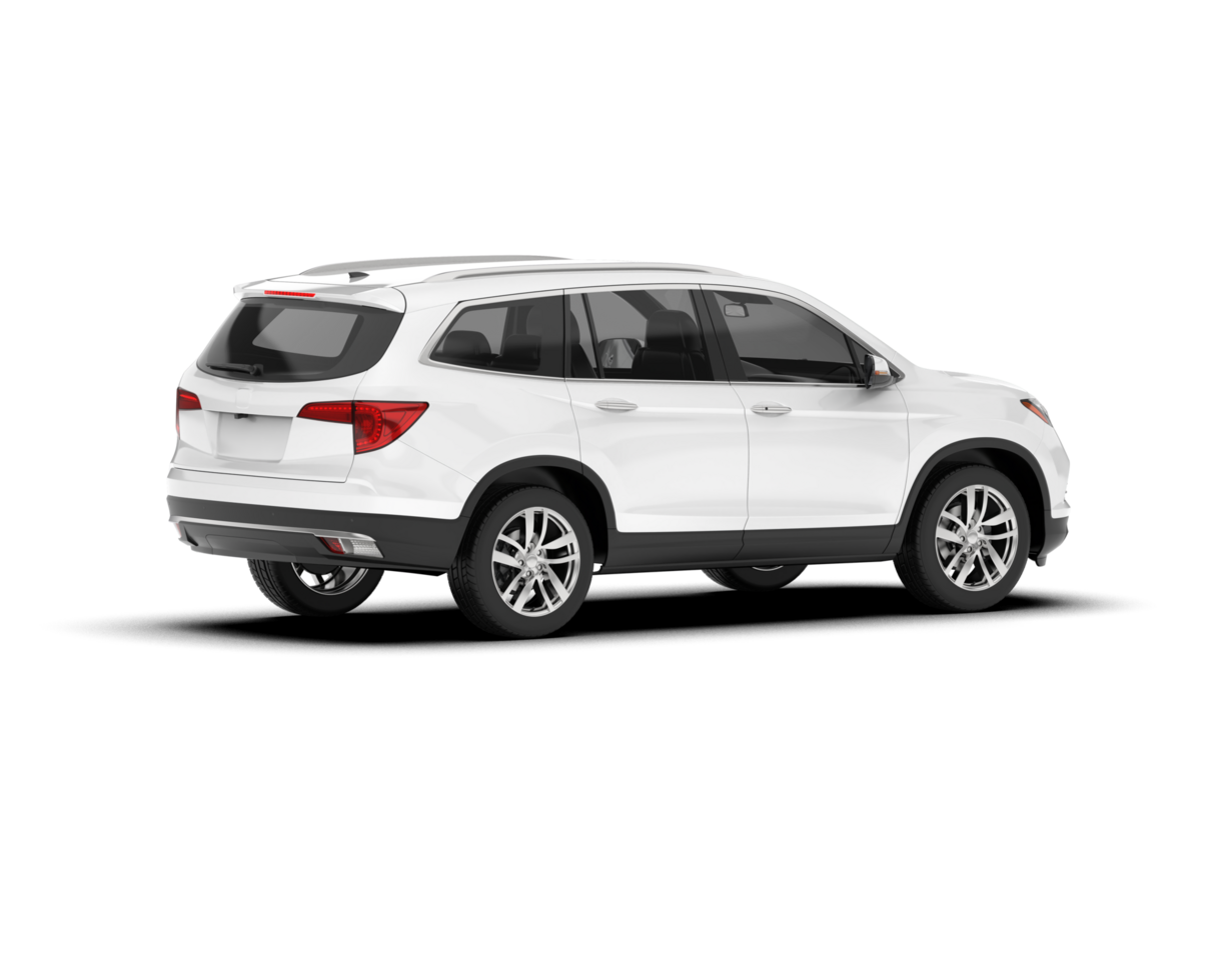 White SUV on transparent background. 3d rendering - illustration png