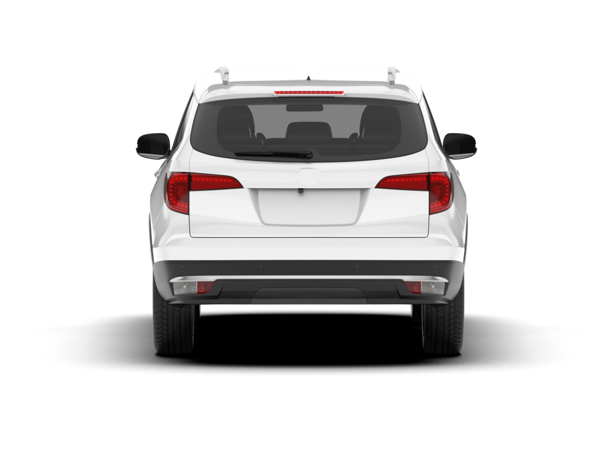 White SUV on transparent background. 3d rendering - illustration png