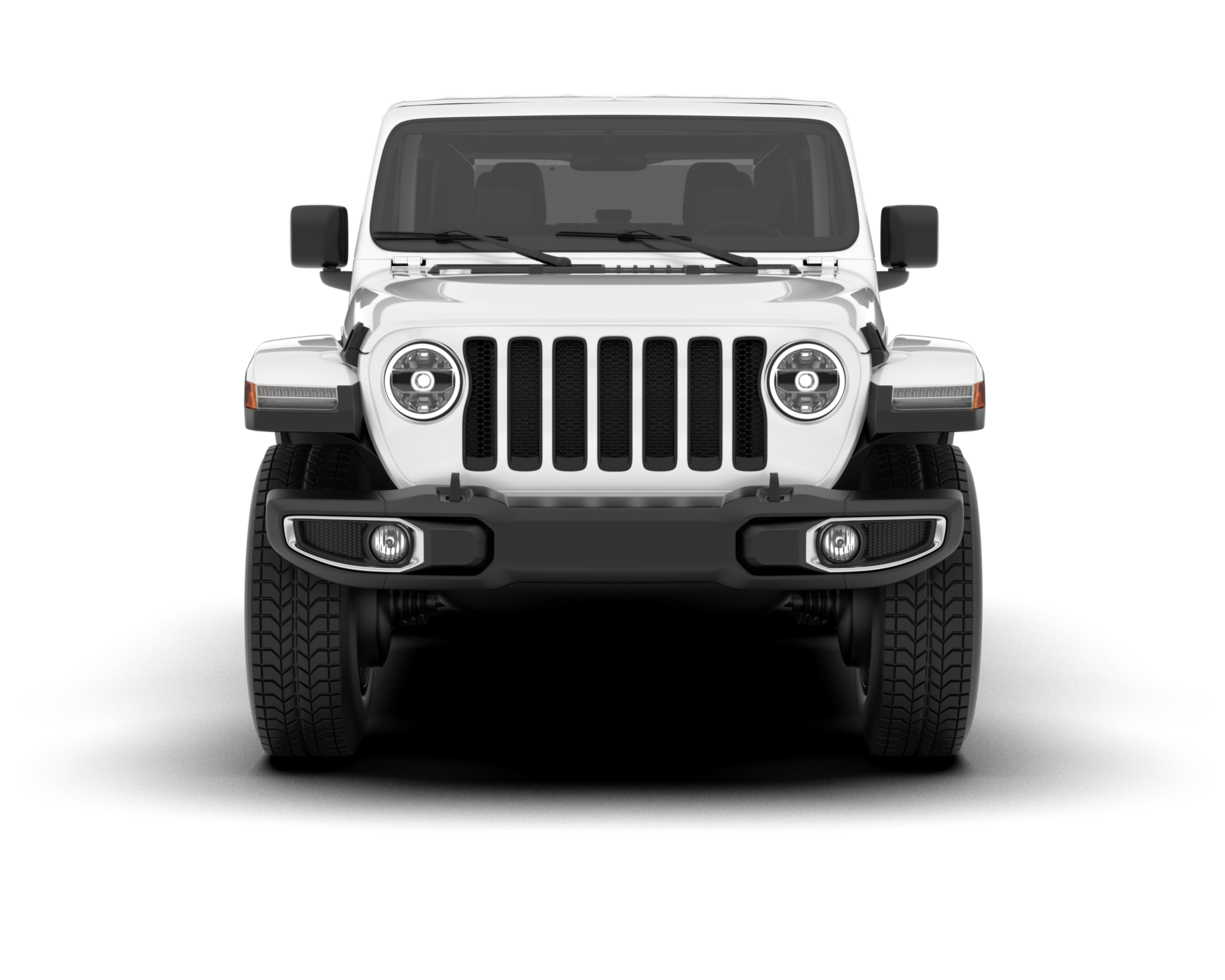 White SUV on transparent background. 3d rendering - illustration png