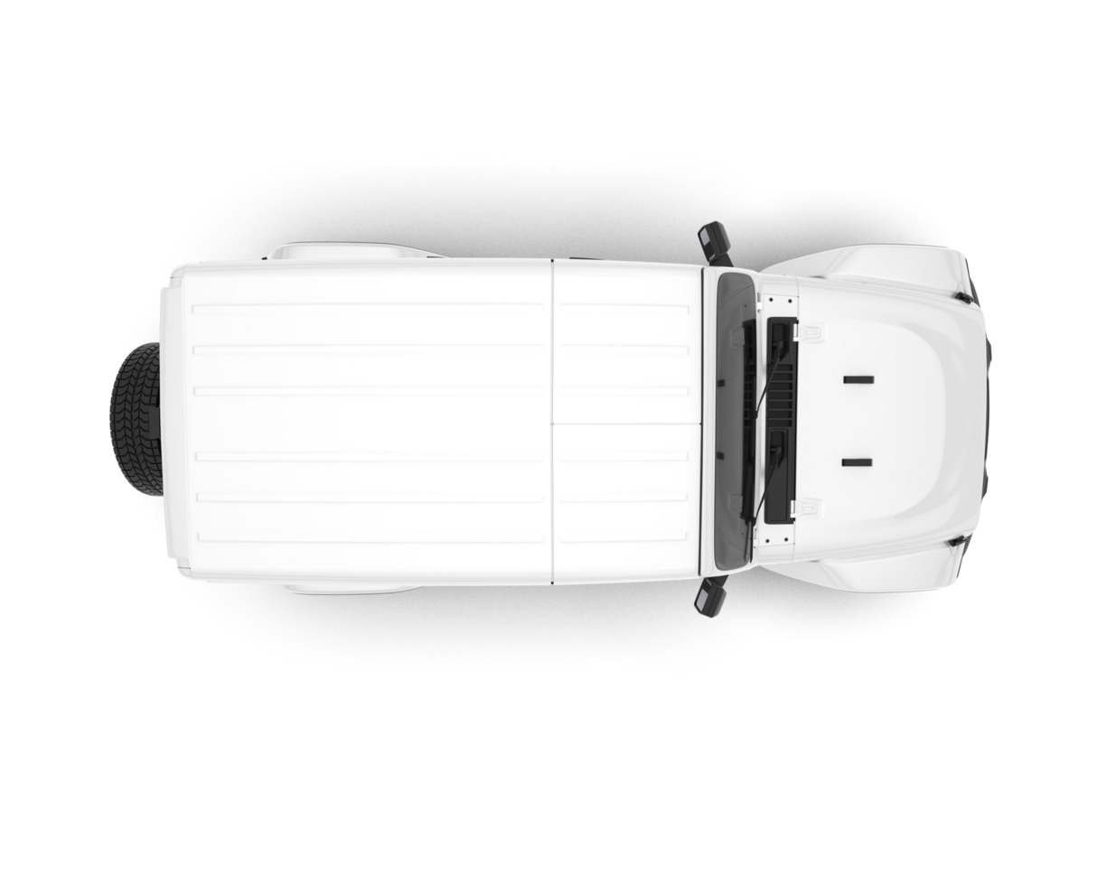 White SUV on transparent background. 3d rendering - illustration png