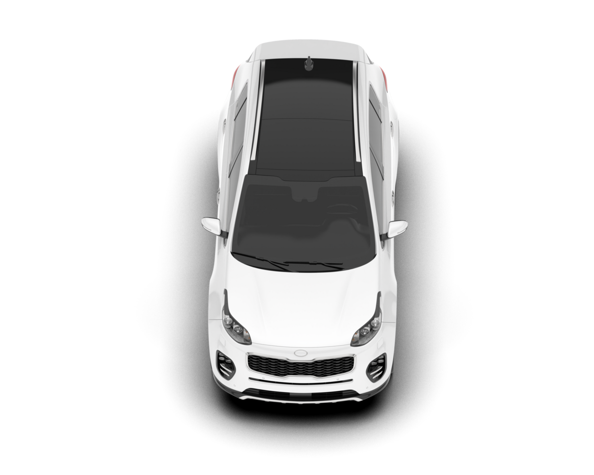 blanco suv en transparente antecedentes. 3d representación - ilustración png