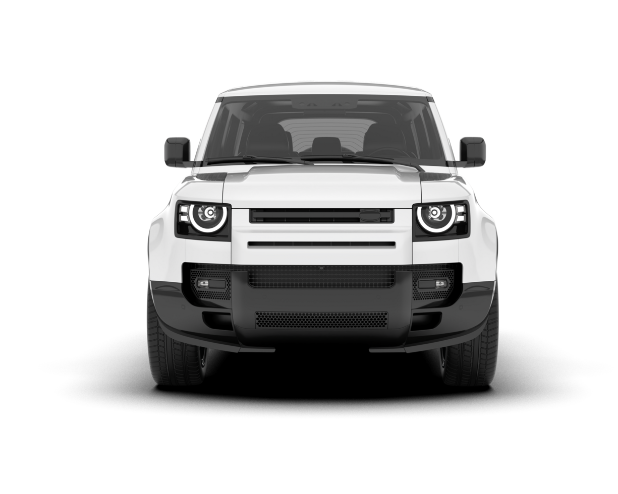 White SUV on transparent background. 3d rendering - illustration png