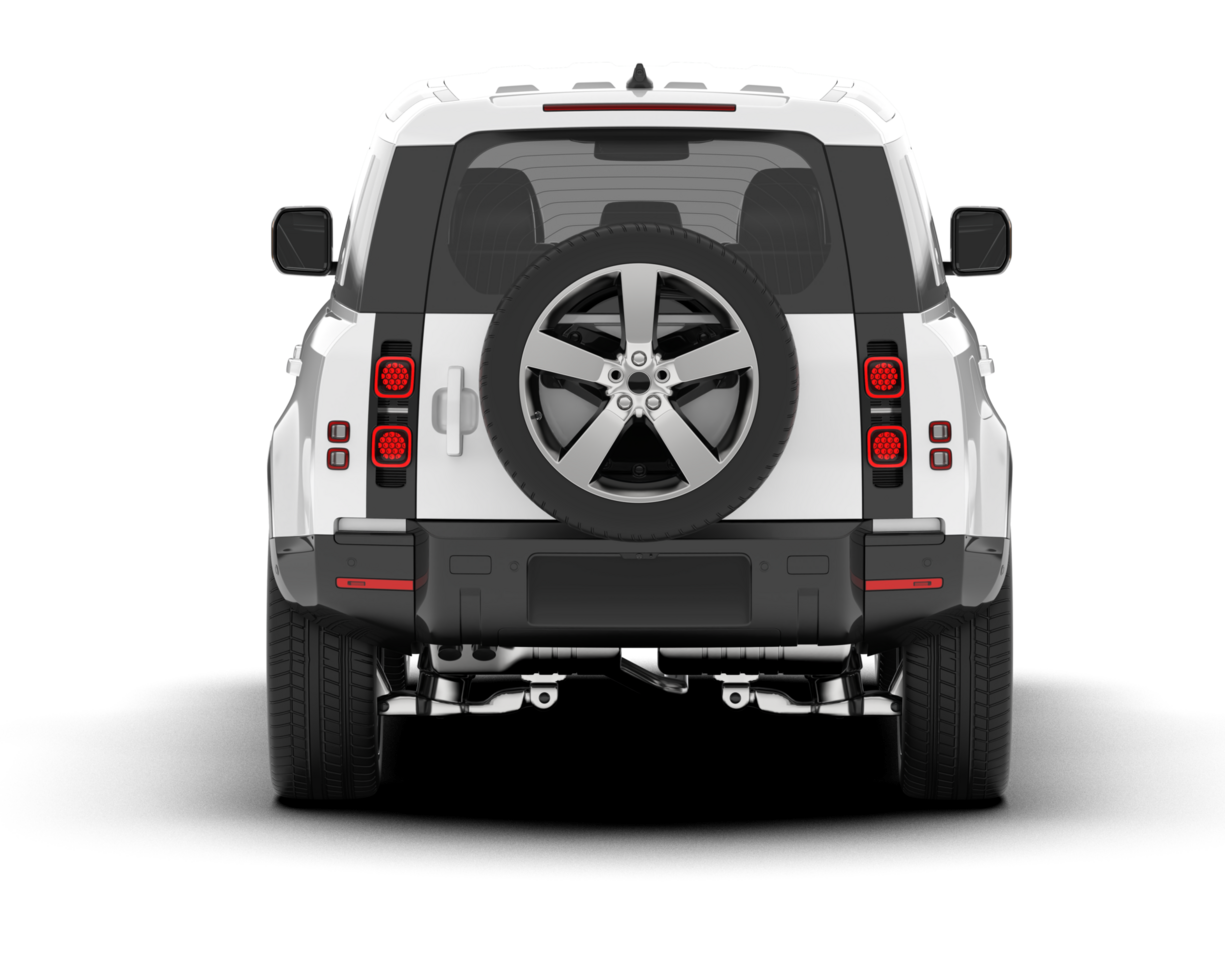 White SUV on transparent background. 3d rendering - illustration png