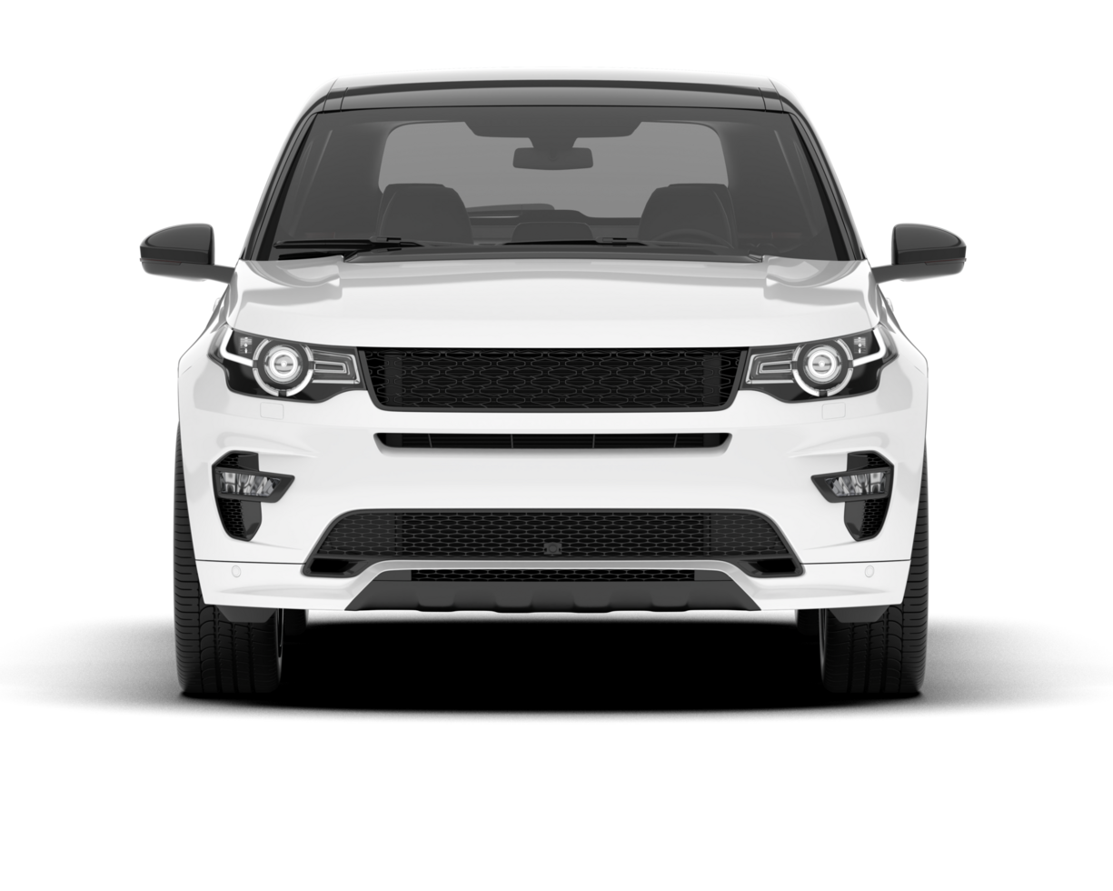 White SUV on transparent background. 3d rendering - illustration png