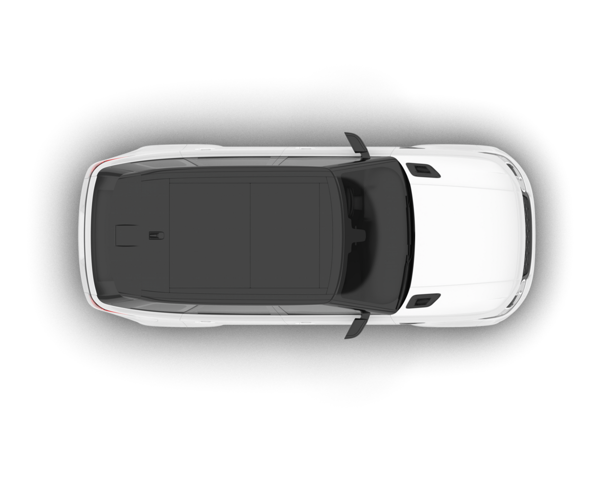 vit sUV på transparent bakgrund. 3d tolkning - illustration png