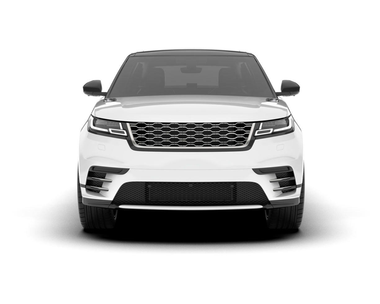 White SUV on transparent background. 3d rendering - illustration png