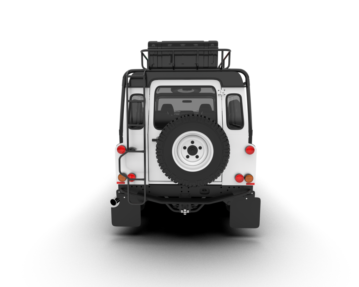 White SUV on transparent background. 3d rendering - illustration png