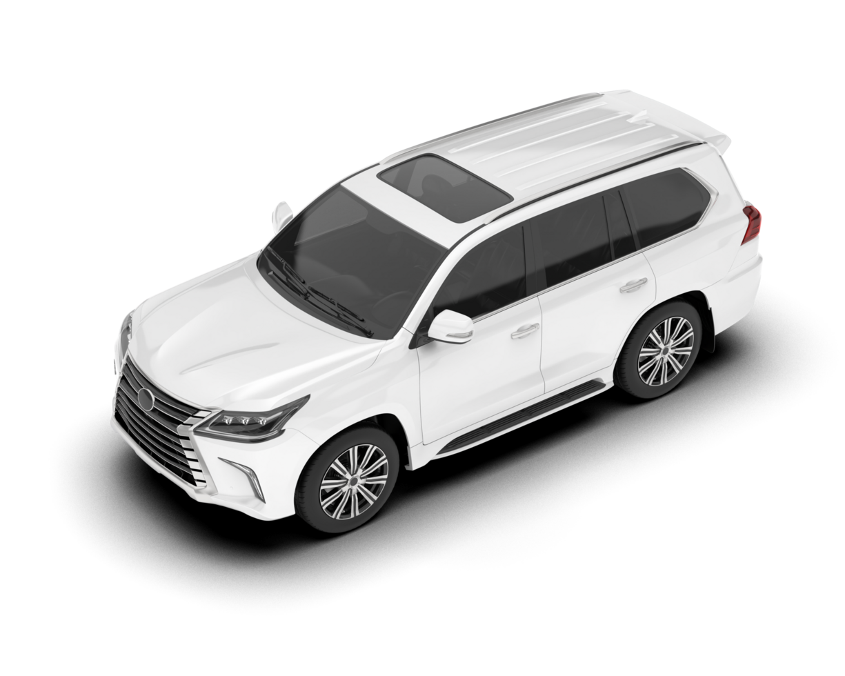 blanco suv en transparente antecedentes. 3d representación - ilustración png