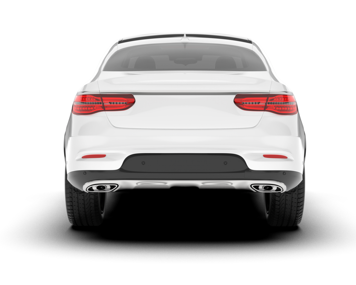 White SUV on transparent background. 3d rendering - illustration png