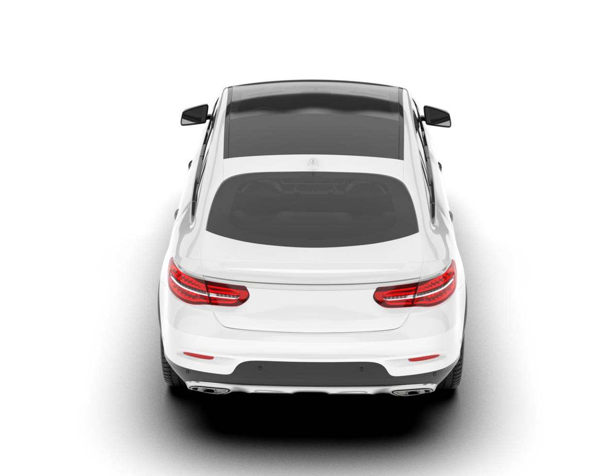 White SUV on transparent background. 3d rendering - illustration png