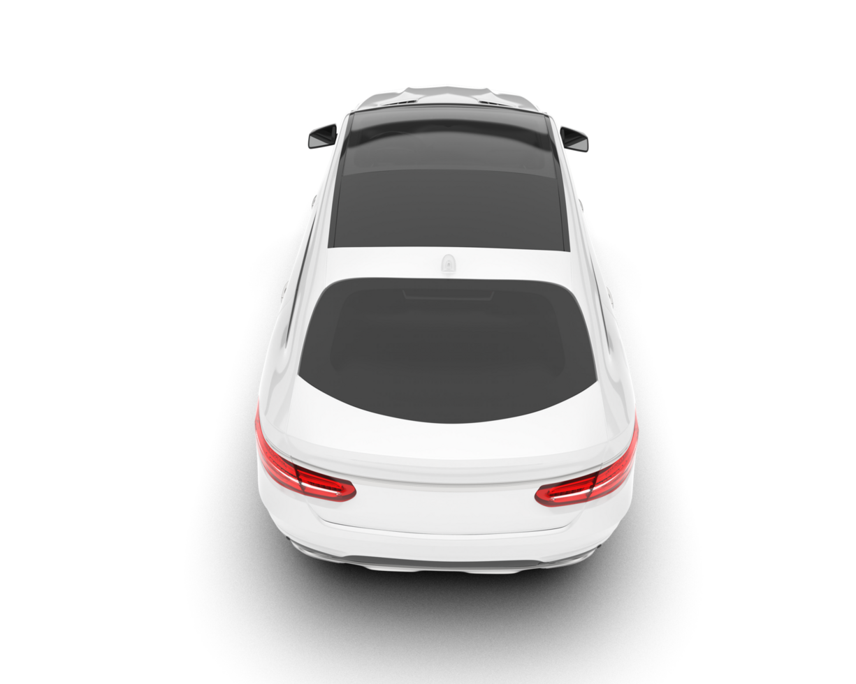White SUV on transparent background. 3d rendering - illustration png
