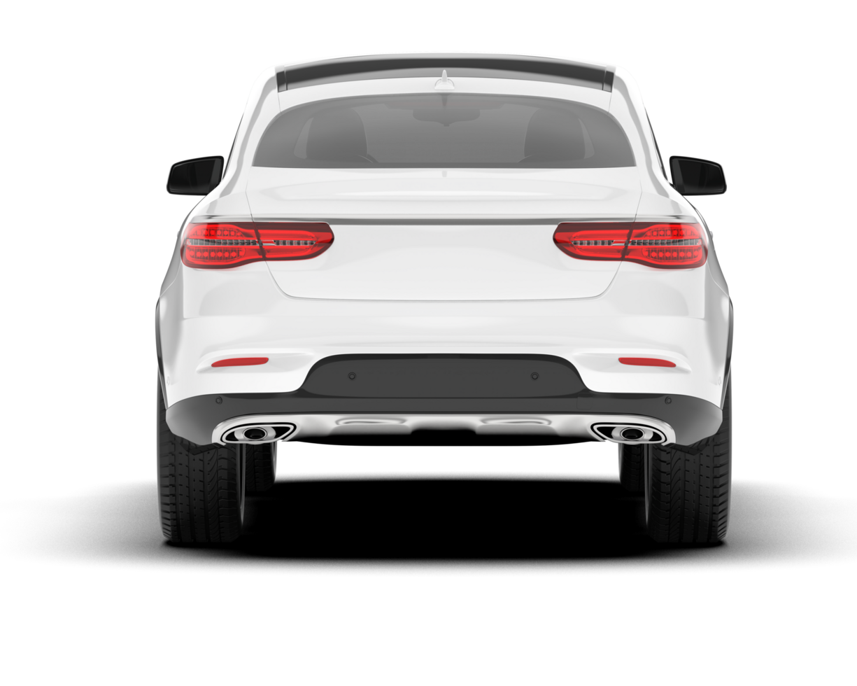 White SUV on transparent background. 3d rendering - illustration png